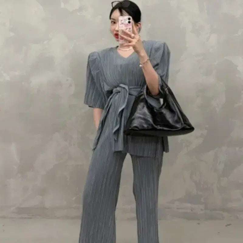[BUNJANG] Jinny All Day Pleats Set / 진바니 올데이 플리츠 세트