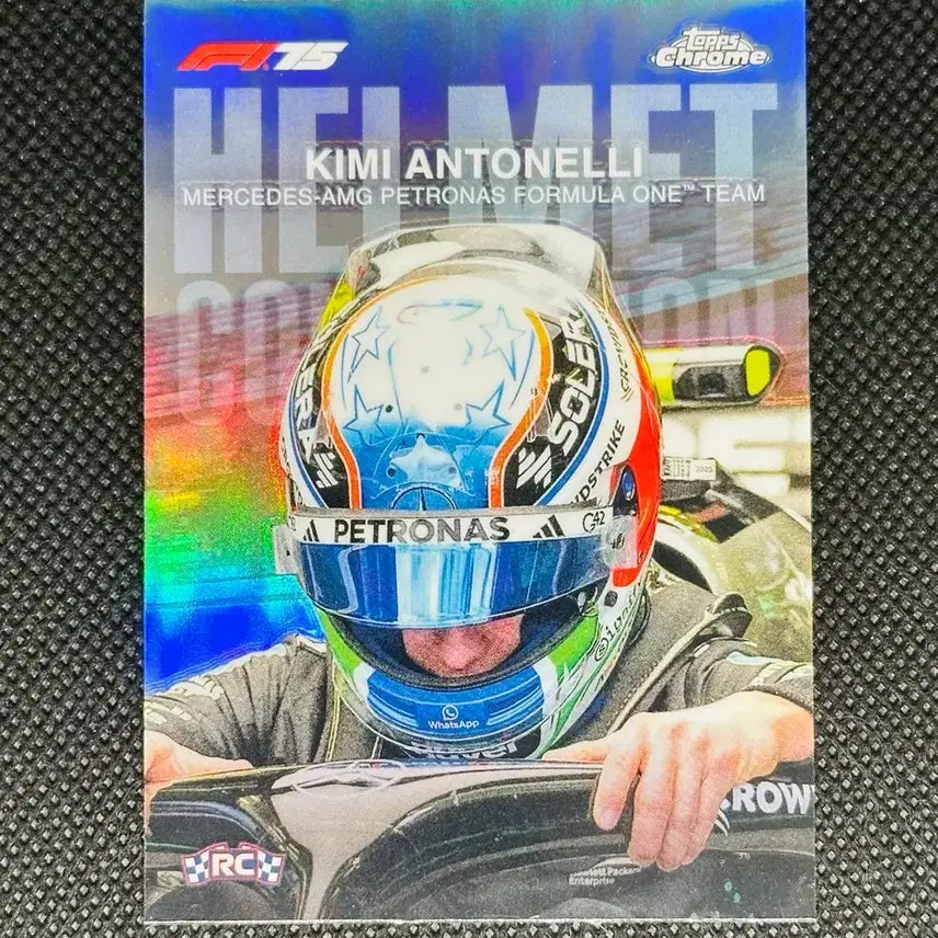 [BUNJANG] 2025 Topps Chrome F1 Kimi Antonelli RC Helmet Card / 2025 탑스 크롬 F1 키미 안토넬리 RC 헬멧 카드