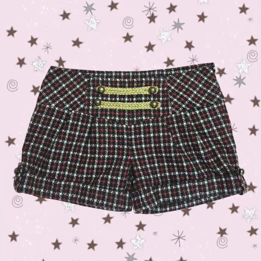 [BUNJANG] LIZLISA Classic Check Culottes Shorts / 고전 리즈리사 체크 반바지 큐롯 헤이세이 y2k 히메갸루 라떼갸루 오네갸루 모리걸 공겜여주 고딕 양산형 달천깔 트랄라라 반바지 핀터깔 짜잔씨