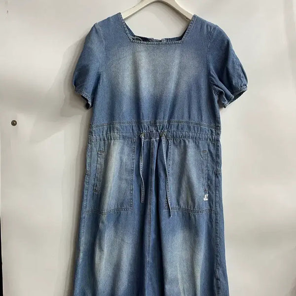 [BUNJANG] Jucy Judy Square Neck Denim Dress / [SJ쥬시쥬디 스퀘어넥데 님원피스4.9