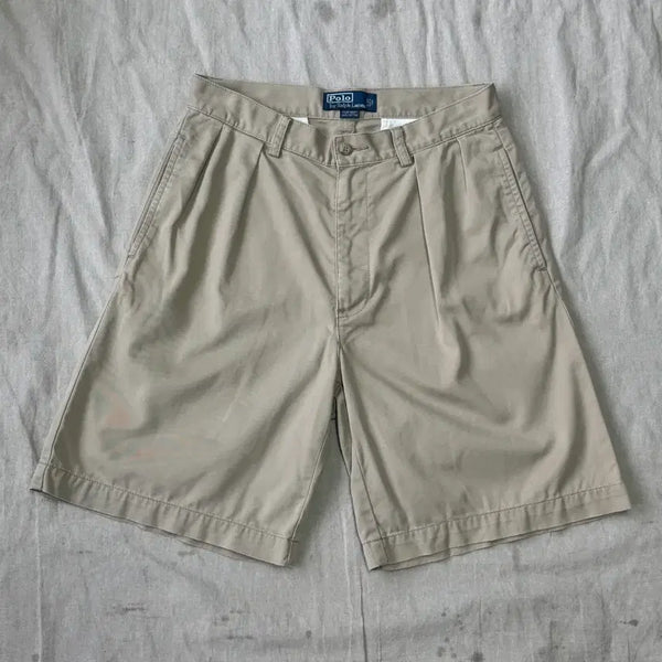 [BUNJANG] Polo Ralph Lauren Two-Tuck Beige Chino Shorts Size 30 / 폴로랄프로렌 투턱 베이지 치노팬츠 반바지 30