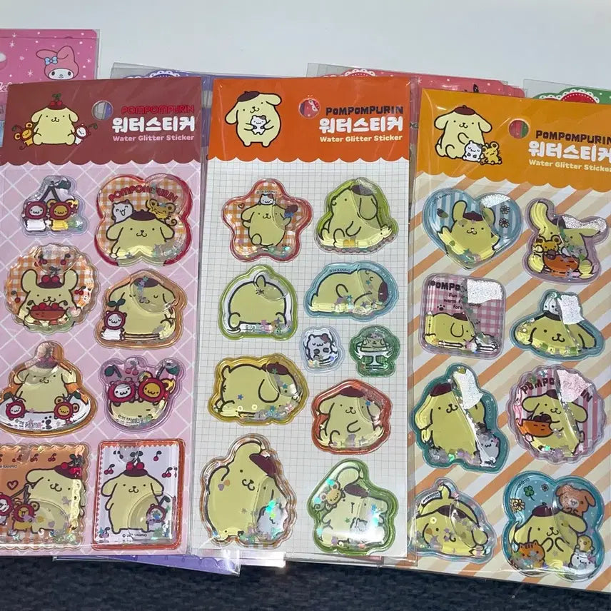 [BUNJANG] Pompompurin Water Glitter Sticker / 폼폼푸린 워터 글리터 스티커