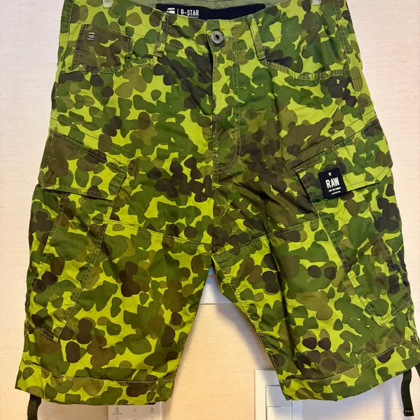 [BUNJANG] G-Star Raw Camo Cargo Pocket Shorts Size 32 / G-STAR RAW 지스타 로우 카모 반바지 카고 포켓 32