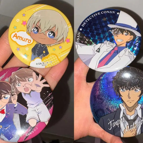 [BUNJANG] Detective Conan Bundle Set: Haibara Ai, Amuro Tooru, Kaito Kid, Kaito Kuroba, Rei Furuya, Jinpei Matsuda Can Badges / 일괄가)명탐정 코난 하이바라 아무로 괴도키드 고희도 송보윤 마츠다 진페이 캔뱃지
