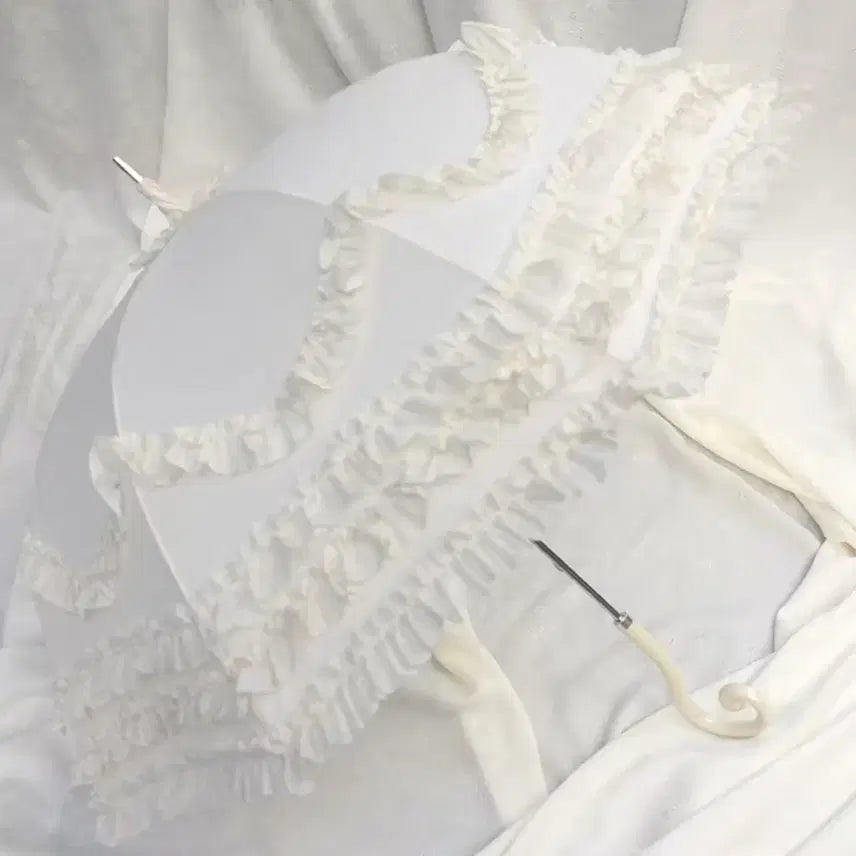 [BUNJANG] Romantic Lace Ivory Lolita Parasol / 로맨틱 레이스 로리타 양산 아이보리 양산형 지뢰계 스나계 히메갸루