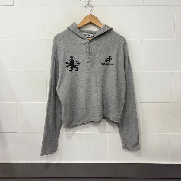 [BUNJANG] Scallywag Waffle Henly Neck Hoodie / 시켈리웩 와플 헨리넥 후드