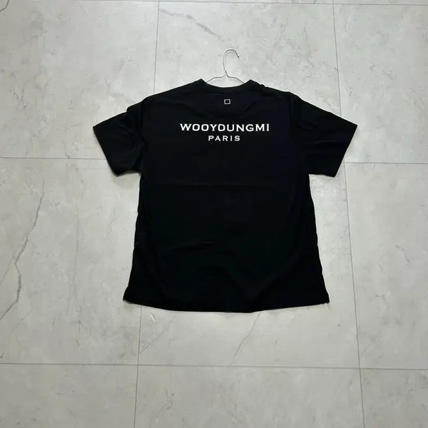 [BUNJANG] Wooyoungmi Back Logo T-Shirt Black Size 48 / 우영미 백로고 반팔
