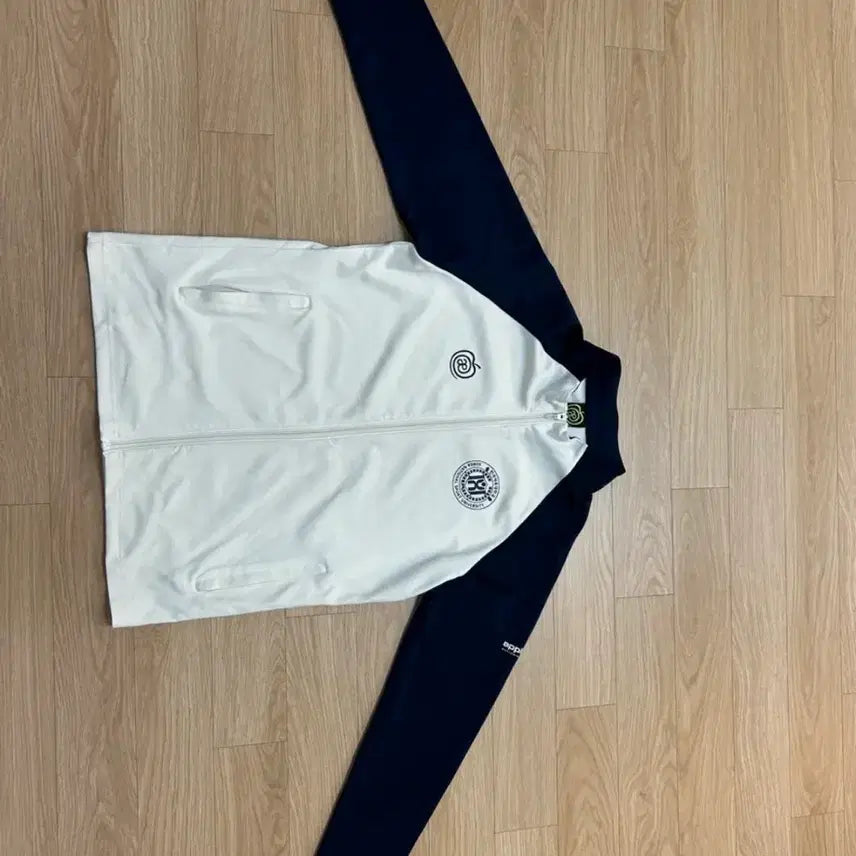 [BUNJANG] Korea National Sport University Zip-Up 100 White/Navy / 급처 한국체육대학교 집업 100