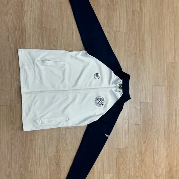 [BUNJANG] Korea National Sport University Zip-Up 100 White/Navy / 급처 한국체육대학교 집업 100