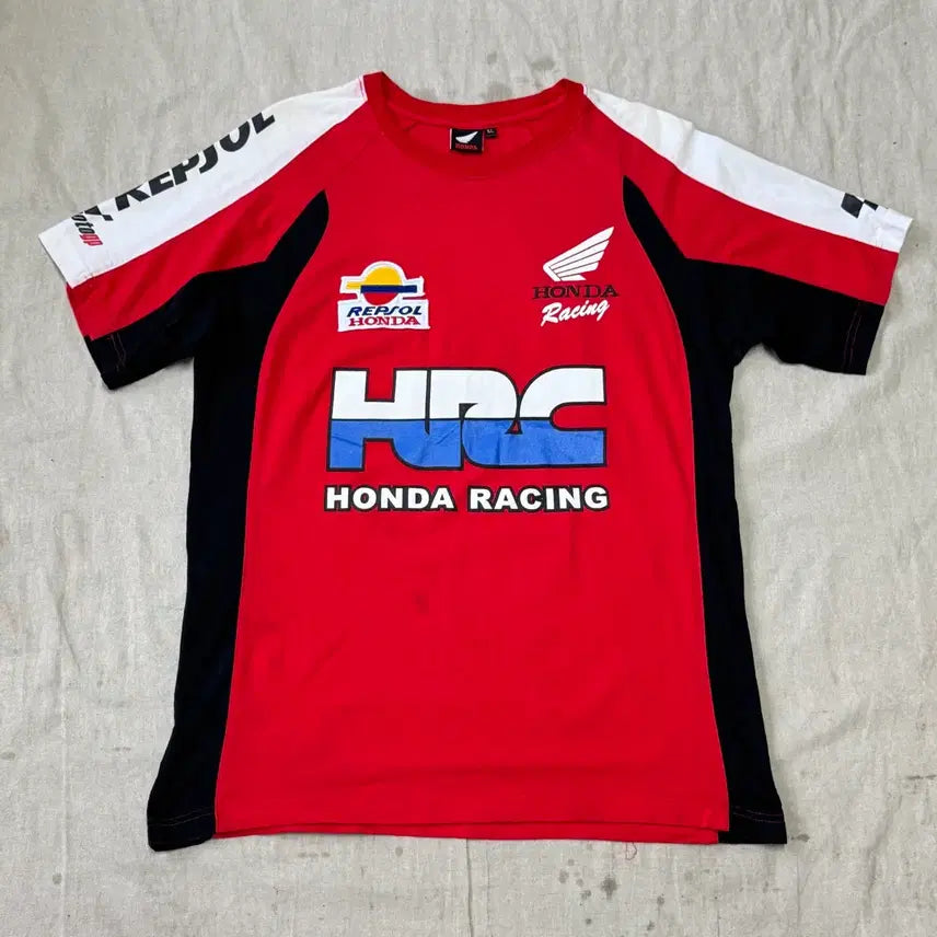 [BUNJANG] Honda Racing Color Block T-Shirt XL / 혼다 레이싱 배색 반팔 XL