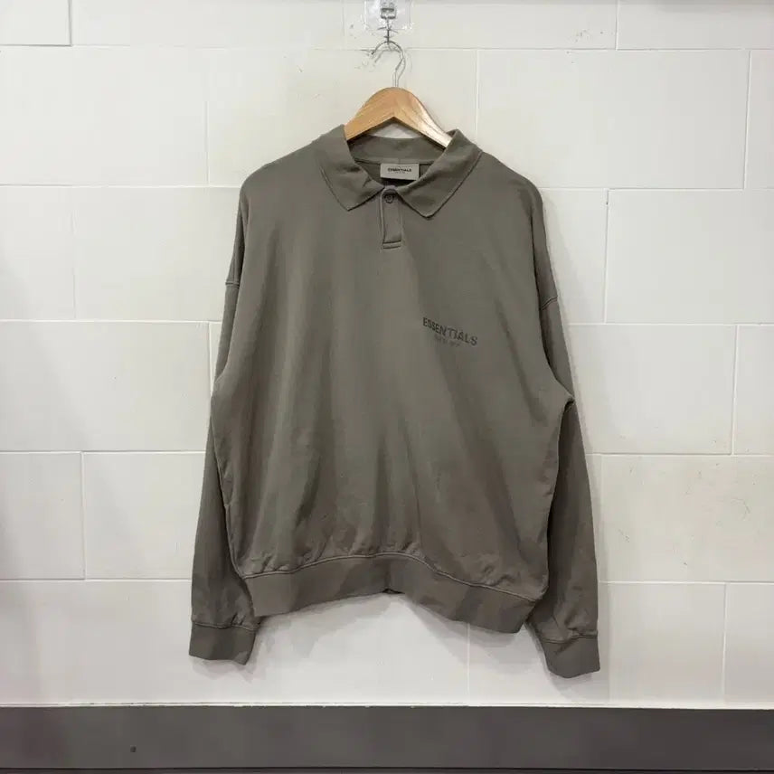 [BUNJANG] Fear of God Essentials Polo Long Sleeve Khaki / 피어오브갓 에센셜 폴로 롱슬리브