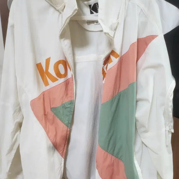 [BUNJANG] Kodak Anorak Windbreaker Jacket Ivory / 코닥 바람막이 점퍼 아이보리