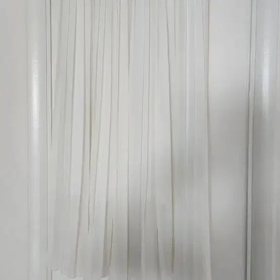 [BUNJANG] White Pleated Chiffon Midi Skirt / 화이트 플리츠 쉬폰 스커트
