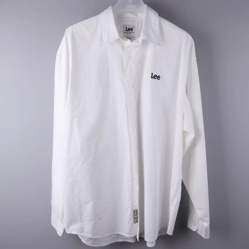[BUNJANG] LEE 24SS Poplin Shirt White XL / LEE 리 24SS트위치 로고 포플린 셔츠 화이트 (XL)