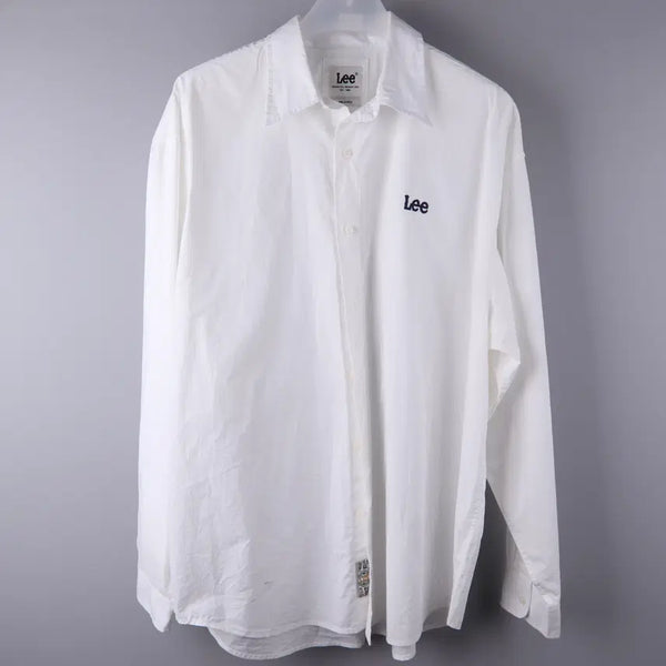 [BUNJANG] LEE 24SS Poplin Shirt White XL / LEE 리 24SS트위치 로고 포플린 셔츠 화이트 (XL)