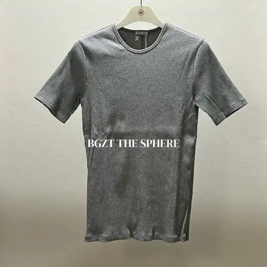 [BUNJANG] Recto 26SS Rib Jersey Top Melange Grey / [할인] 렉토 26SS 립 저지 탑 골지 반팔티 멜란지 그레이