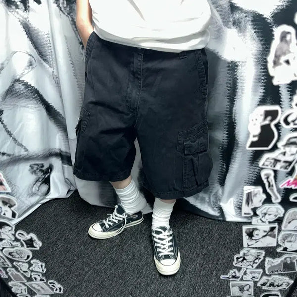 [BUNJANG] Levi's Black Bermuda Cargo Pants / 리바이스 블랙 버뮤다 카고 팬츠
