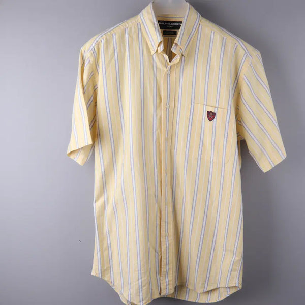 [BUNJANG] Ralph Lauren Golf Striped Short Sleeve Shirt (M) / 랄프로렌 골프 스트라이프 반팔 셔츠 (M)