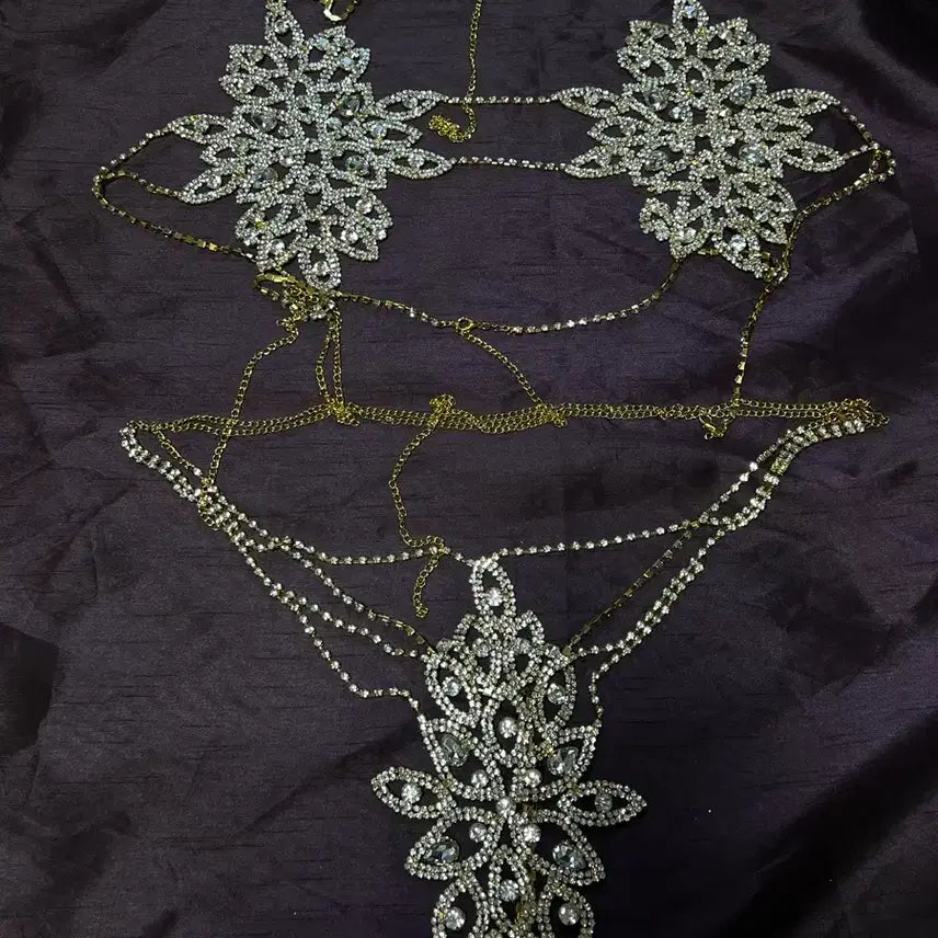 [BUNJANG] Jewelry Bikini Body Chain Costume / 주얼리비키니 바디체인 무대의상 코스튬
