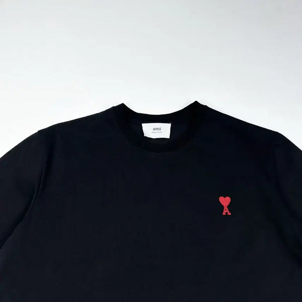 [BUNJANG] AMI Heart Logo Black T-Shirt (S) / 아미 하트 로고 블랙 반팔티셔츠 (S)