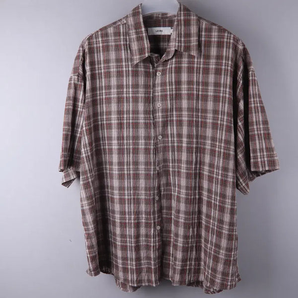 [BUNJANG] LEIRE Wrinkle Seersucker Short-Sleeve Shirt XL / 르아르(LEIRE) 링클 시어서커 반팔 셔츠 (XL)