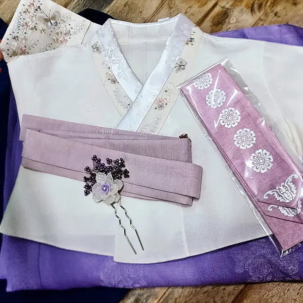 [BUNJANG] Women's Ivory Hanbok Jeogori with Embroidery / 아이보리 한복 저고리 여성 한복