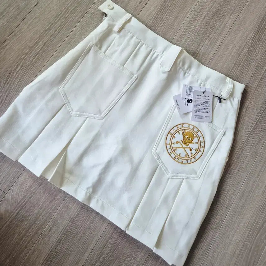 [BUNJANG] Mark &ロナ Pleated Golf Skirt White / 새상품)마크앤로나골프스커트 플리츠골프치마