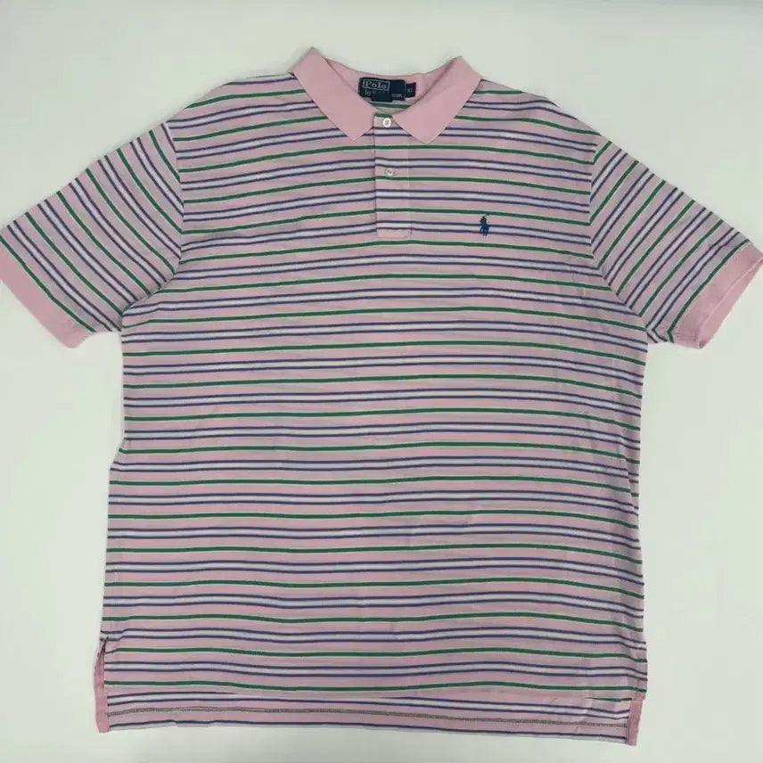 [BUNJANG] Polo Ralph Lauren Striped Short Sleeve Polo Shirt XL / 폴로 반팔 스트라이프 카라티 피케 셔츠XL