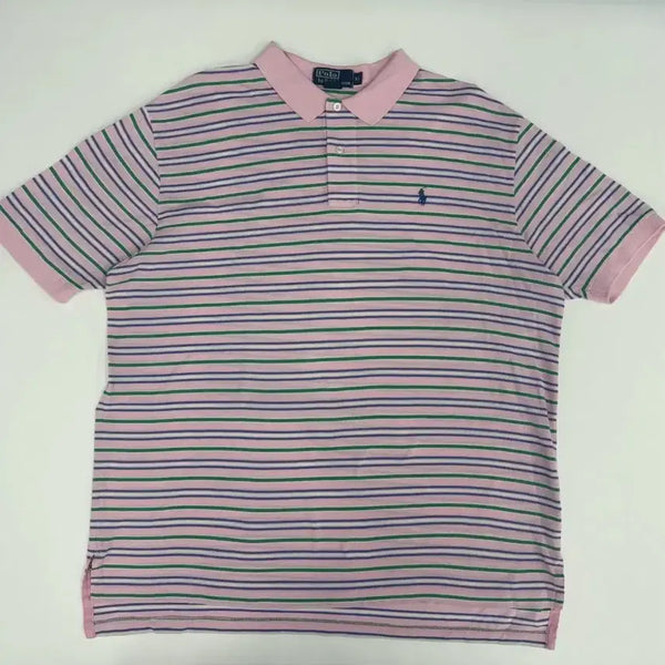 [BUNJANG] Polo Ralph Lauren Striped Short Sleeve Polo Shirt XL / 폴로 반팔 스트라이프 카라티 피케 셔츠XL
