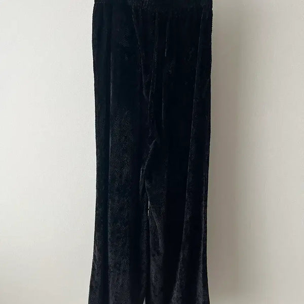[BUNJANG] Ecru Standalone Velvet Pants / 에크루 스탠드얼론 벨벳 팬츠