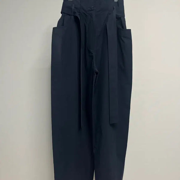 [BUNJANG] COS Navy High-Waisted Belted Pants / 코스 네이비 하이웨스트 벨티드 팬츠