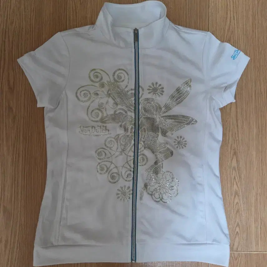 [BUNJANG] Bon Ditch Short-Sleeved Zip-Up White / 본더치 반팔 집업 화이트