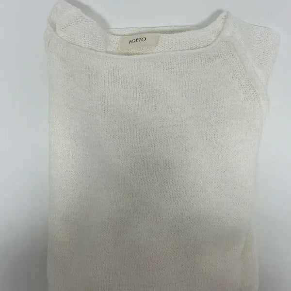 [BUNJANG] Poeto Raised Overfit Knit - Ivory / 포에토 Raised overfit knit - ivory (free)