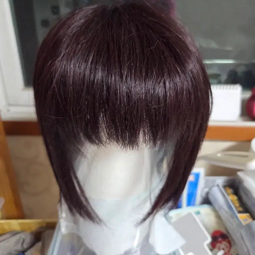 [BUNJANG] Wine Red Short Bob Wig / 가발