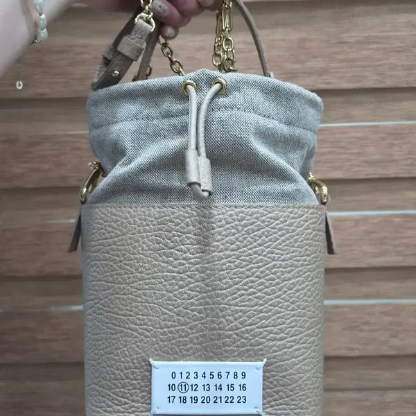[BUNJANG] Maison Margiela 5AC Mini Bucket Crossbody Bag Brown Gold Hardware / 메종마르지엘라 5ac 미니 버킷 크로스백 브라운 금장