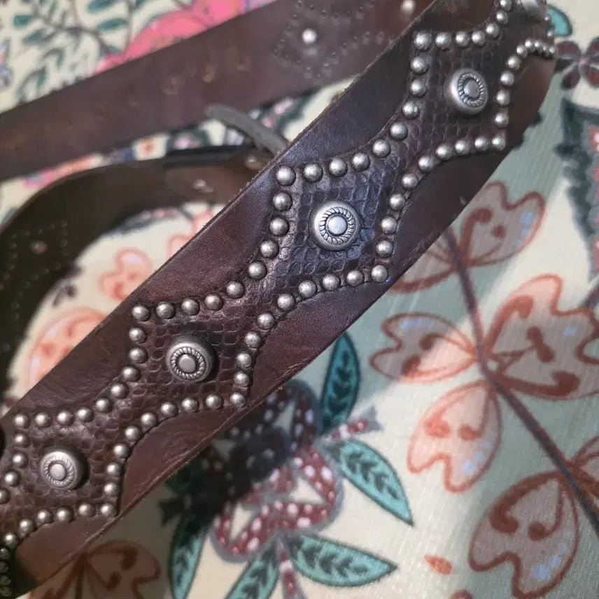 [BUNJANG] Buckaroo Genuine Leather Western Belt 107cm / 버커루 소가죽 웨스턴벨트 107cm