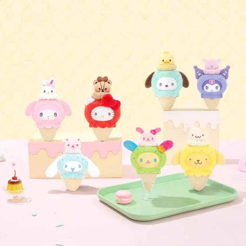 [BUNJANG] Sanrio Characters Ice Cream Keychain (Hello Kitty, My Melody, Pompompurin, Cinnamoroll, Pochacco, Usahana) / 산리오 우사히나 헬로키티 마이멜로디 폼폼푸린 시나모롤 포차코 아이스크림 키링