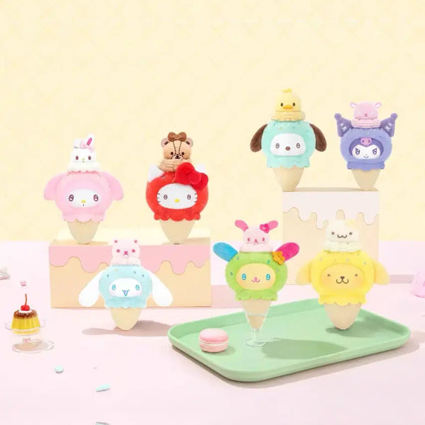 [BUNJANG] Sanrio Characters Ice Cream Keychain (Hello Kitty, My Melody, Pompompurin, Cinnamoroll, Pochacco, Usahana) / 산리오 우사히나 헬로키티 마이멜로디 폼폼푸린 시나모롤 포차코 아이스크림 키링