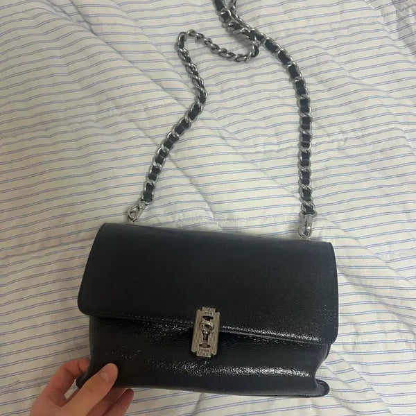 [BUNJANG] Vunque Baguette Shoulder Bag Small Chain Strap / 분크 바게트 숄더 스몰 + 체인