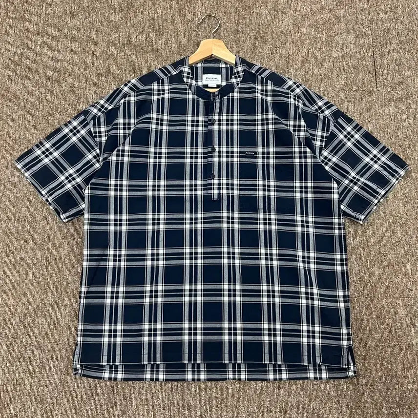 [BUNJANG] Covernat Check Short-Sleeve Shirt L / 커버낫 체크 반팔 셔츠 L