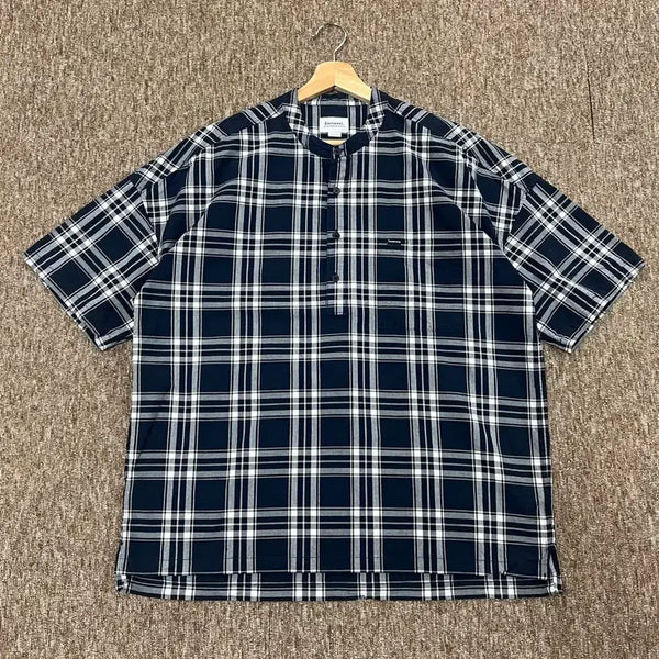 [BUNJANG] Covernat Check Short-Sleeve Shirt L / 커버낫 체크 반팔 셔츠 L