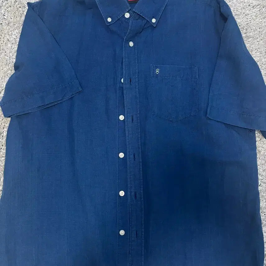 [BUNJANG] Victorinox Linen Shirt Navy Size 105-110 / 일본판 빅토리녹스 리넨 셔츠 사이즈 105-110