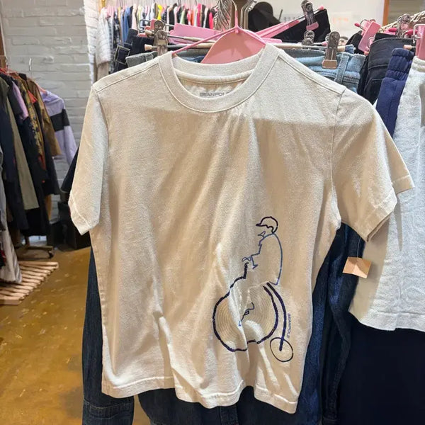 [BUNJANG] Beanpole Short-Sleeve T-Shirt Ivory / 빈폴 반팔 티셔츠 아이보리