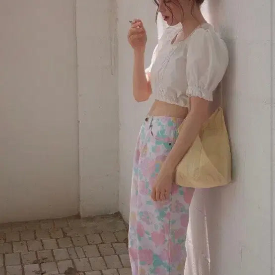[BUNJANG] Modestmood Ariana Cropped Blouse / 모데스트무드 크롭 블라우스