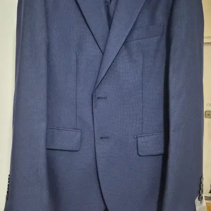 [BUNJANG] Men's 100% Wool Navy Suit - Size 100 Top / 82 Waist / 순모 남성 정장 미사용 새상품 ㅡ 100 82