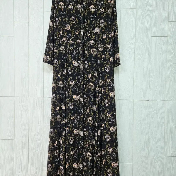 [BUNJANG] Zara 3/4 Sleeve Rayon Long Dress / 자라 칠부소매 레이온 롱원피스