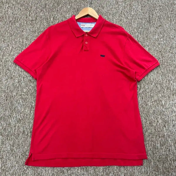 [BUNJANG] Levi's Red Short Sleeve Polo T-Shirt M / 리바이스 레드 반팔 폴로티 M