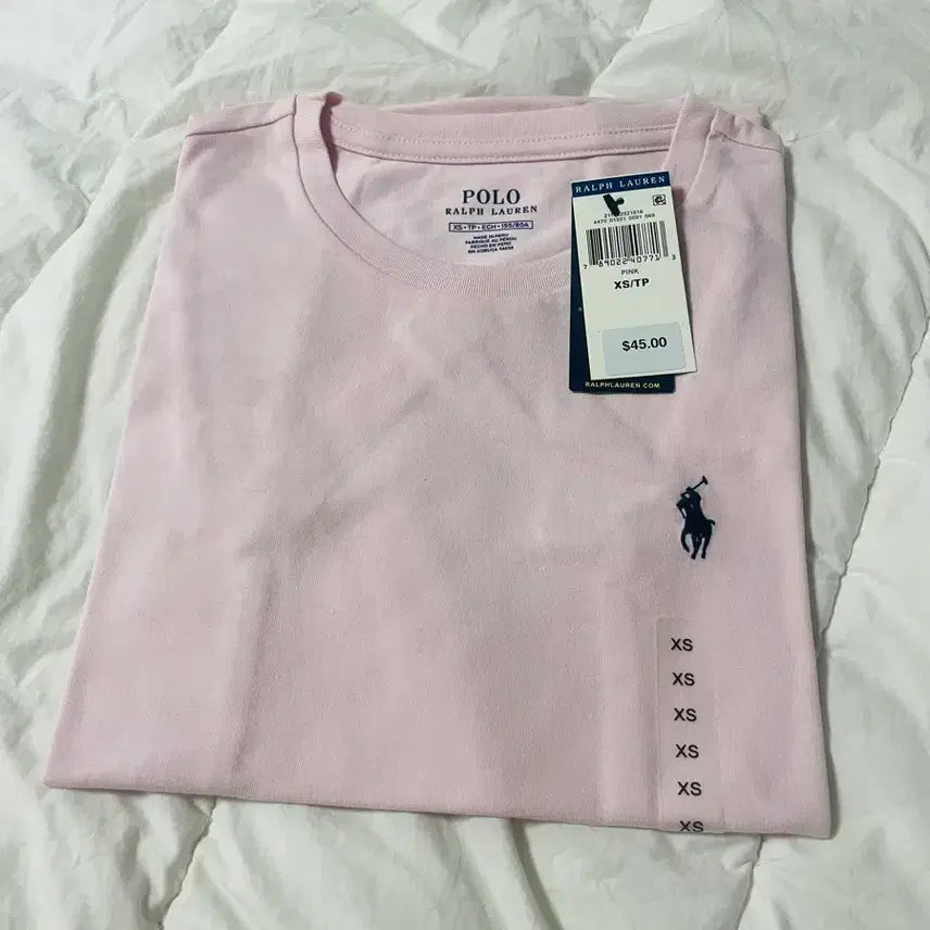 [BUNJANG] Polo Ralph Lauren Women's Round Neck Short Sleeve T-Shirt Pink XS S M L / 폴로 여성 반팔티 라운드 핑크 xs s m L
