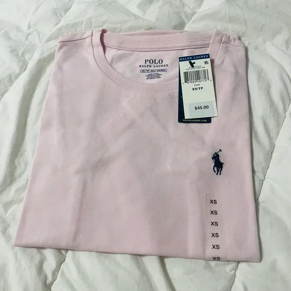 [BUNJANG] Polo Ralph Lauren Women's Round Neck Short Sleeve T-Shirt Pink XS S M L / 폴로 여성 반팔티 라운드 핑크 xs s m L