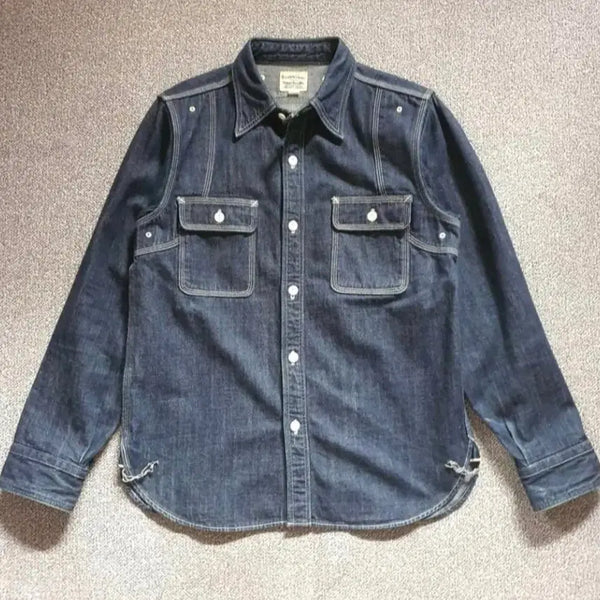 [BUNJANG] Pherrow's 770ws Denim Shirt L / 페로우즈 770ws 데님셔츠 L